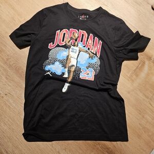 Jordan Black T-Shirt with Retro Graphic